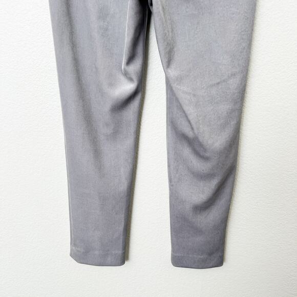 [Topshop] Gray Velvet Slim Straight Ankle Length Trouser Pants Mid Rise Size 6 - Picture 4 of 11